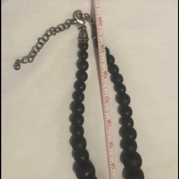 Chico’s Multi Strand Black Bead Necklace - Picture 5 of 6